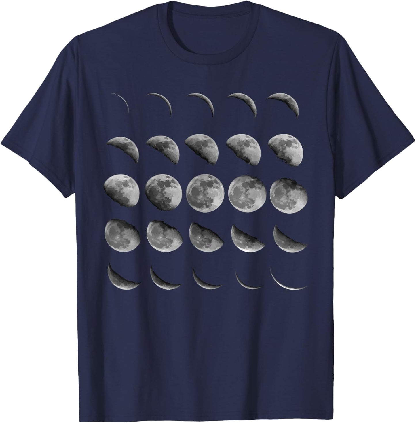 Moon Phases Shirt - Moon Phases T Shirt T-Shirt - T-Shirt | Navy