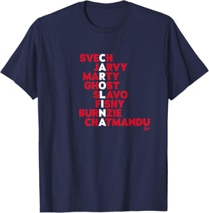 Carolina Hockey Names 2025 T-Shirt - T-Shirt | Navy