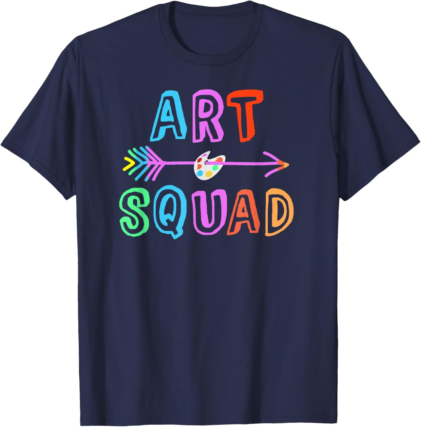 ART SQUAD School Visual Artist Teacher Artistic Student Club Women Girls Kids T-Shirt - T-Shirt | Navy