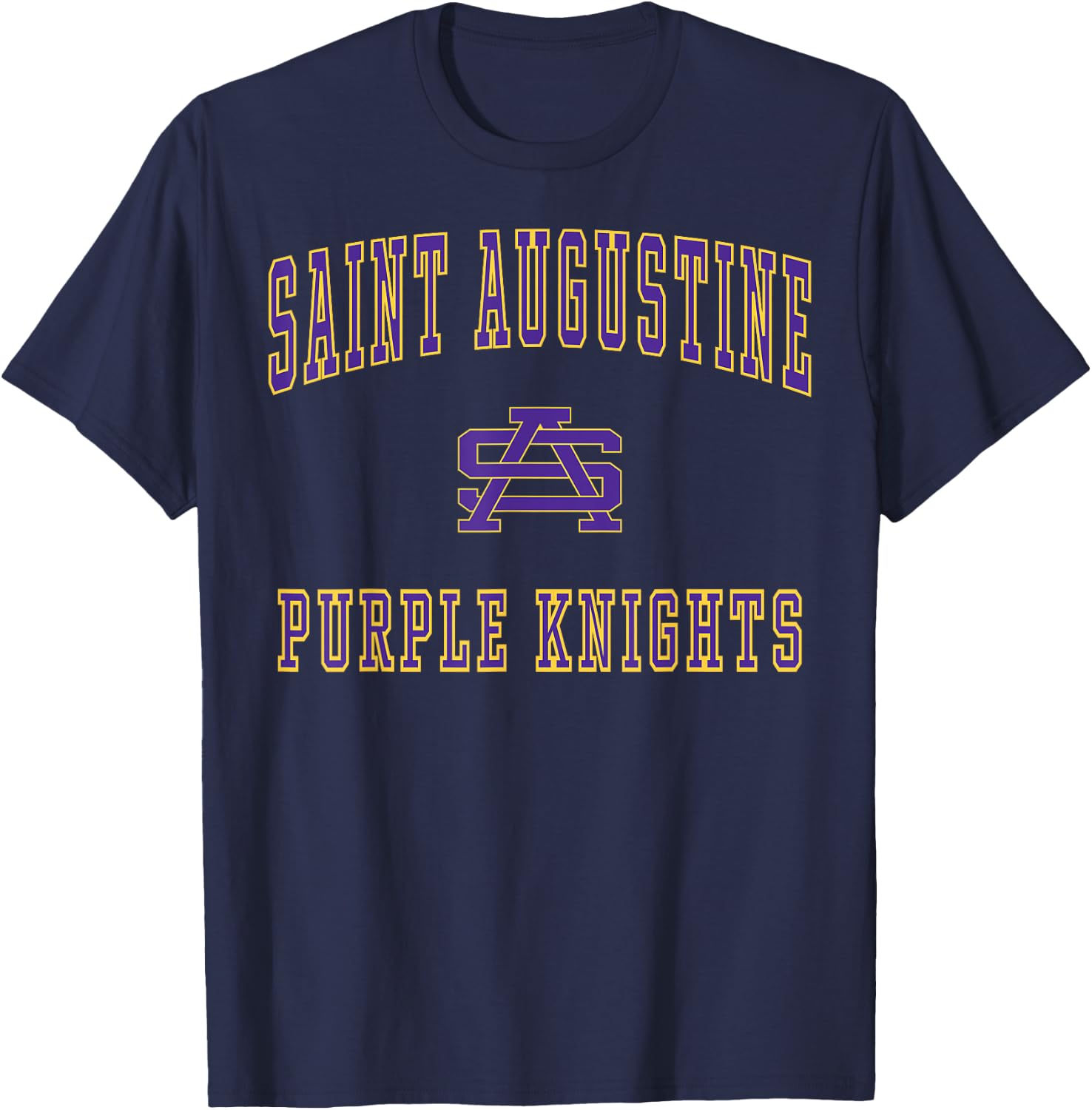 St. Augustine High School Purple Knights C1 T-Shirt - T-Shirt | Navy