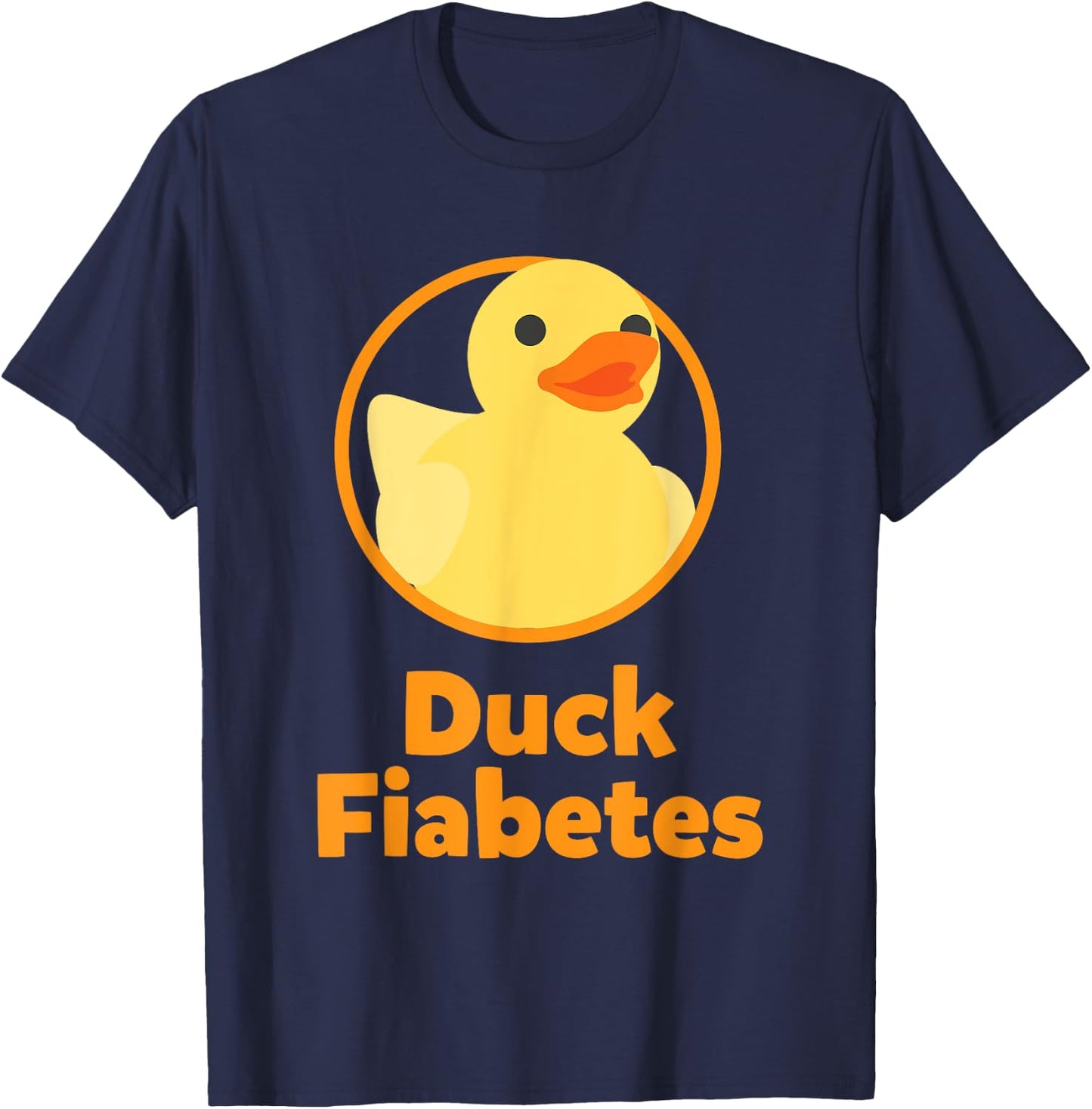 Funny Diabetes Duck Fiabetes T-Shirt - T-Shirt | Navy