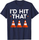 I'd Hit That Halloween Costume Traffic Cone T-Shirt - T-Shirt | Navy