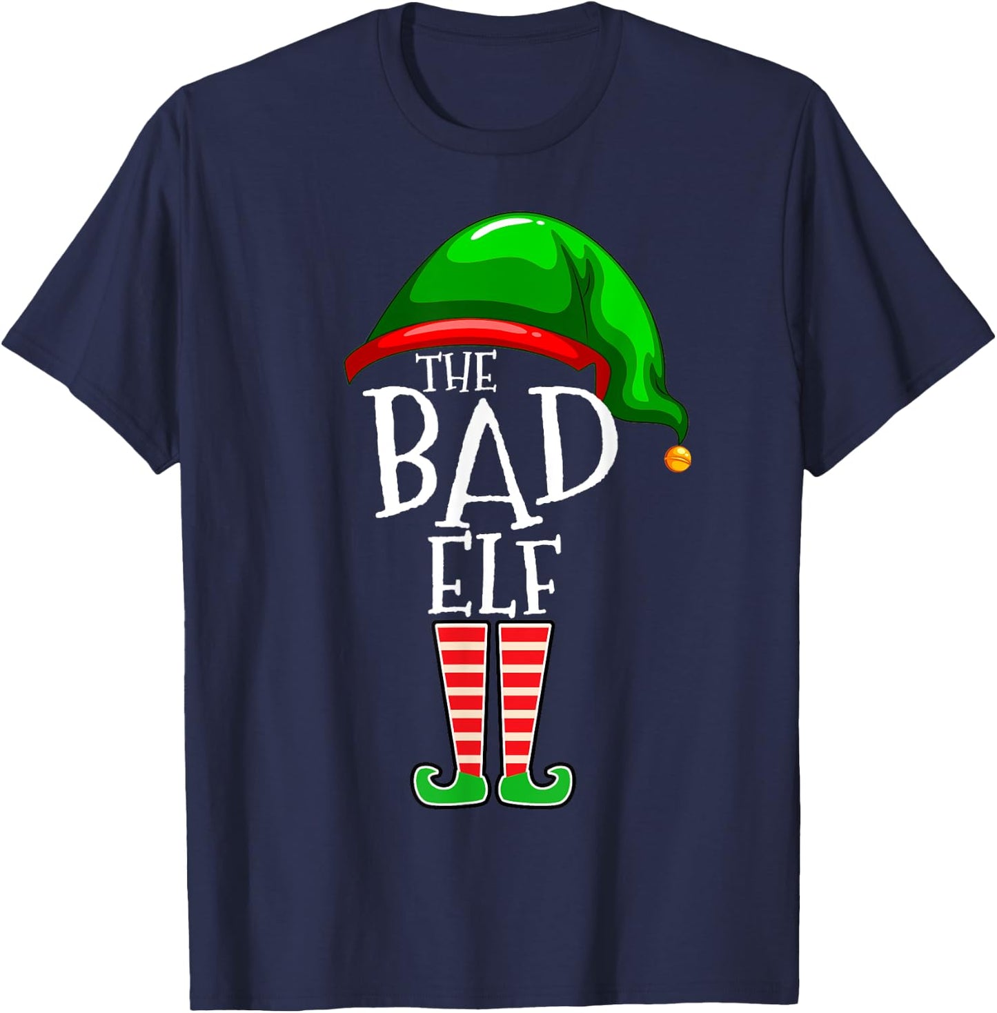 The Bad Elf Group Matching Family Christmas Gift Outfit Set T-Shirt - T-Shirt | Navy