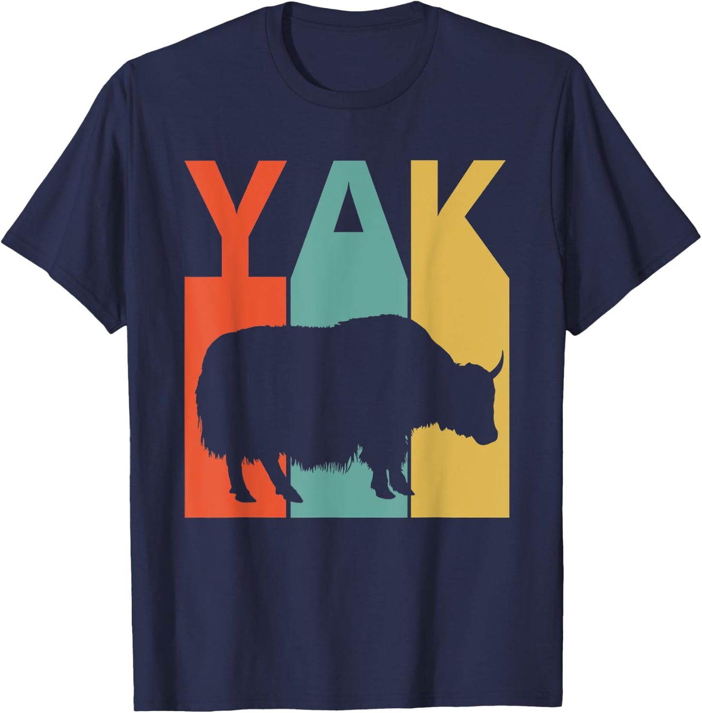 Spirit Animal Yak Shirt - Vintage Yak T-Shirt - T-Shirt | Navy