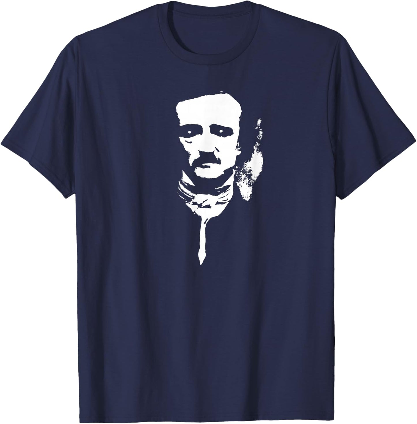 Ghostly Edgar Allan Poe T-Shirt - T-Shirt | Navy