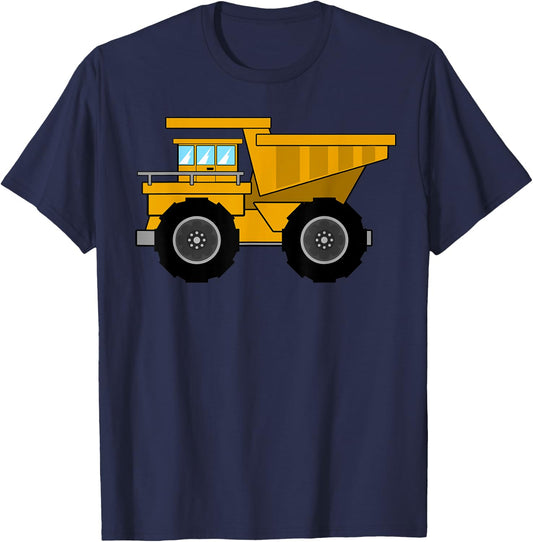 I Love Dump Truck Shirt | Little Boys Kids Gift T-Shirt - T-Shirt | Navy