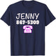 Jenny Call Me 867-5309 Retro Phone Funny Gift T-Shirt - T-Shirt | Navy