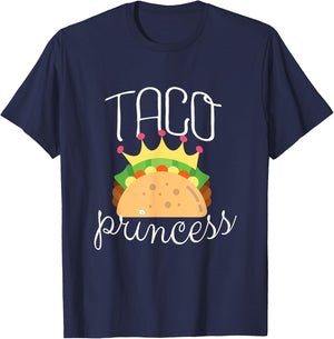 Taco Shirt for Girls Taco Princess Funny Taco Lovers Gift T-Shirt - T-Shirt | Navy