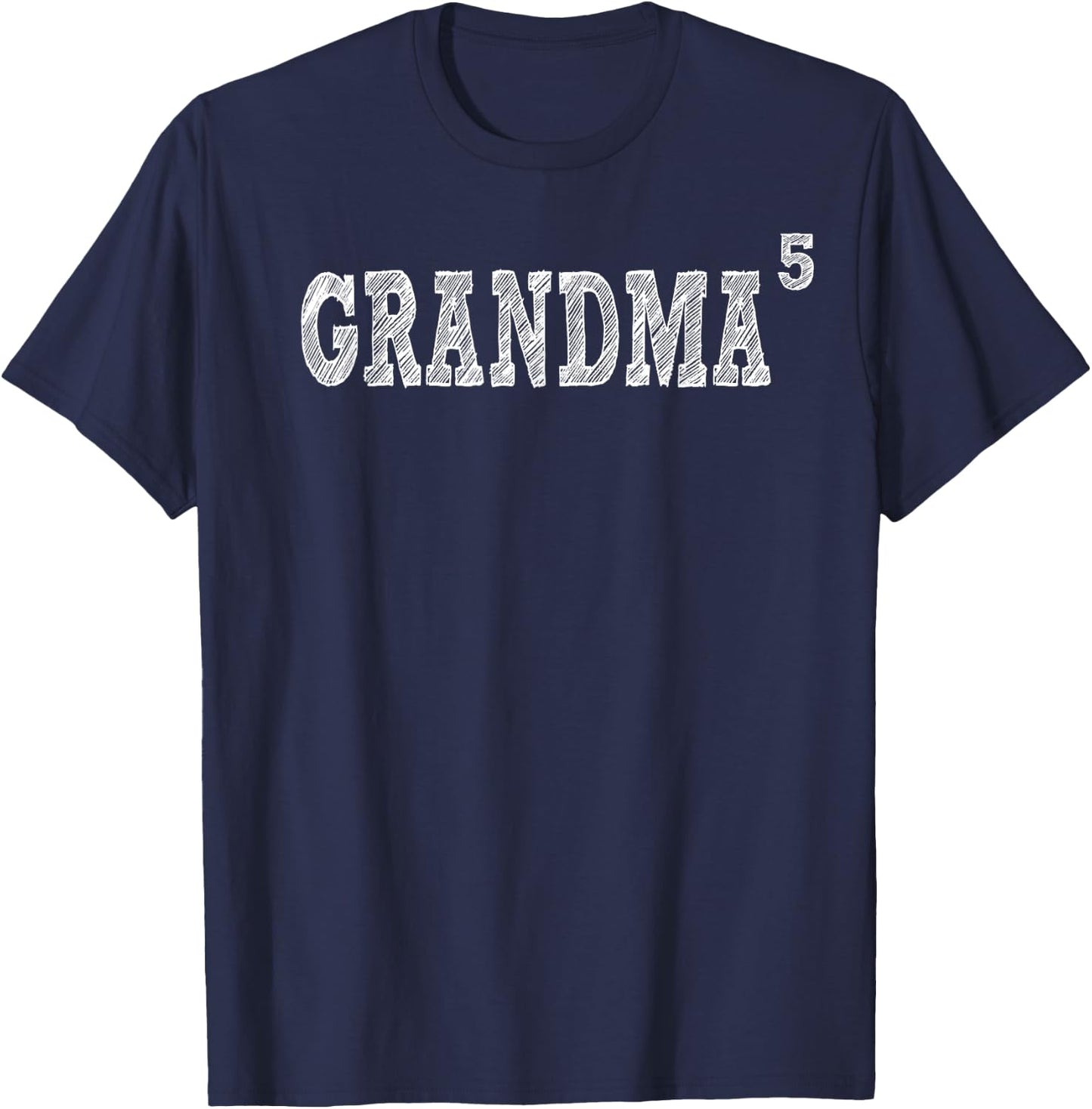 Grandma5, Five Grandkids, Grandmother of 5 T-Shirt - T-Shirt | Navy