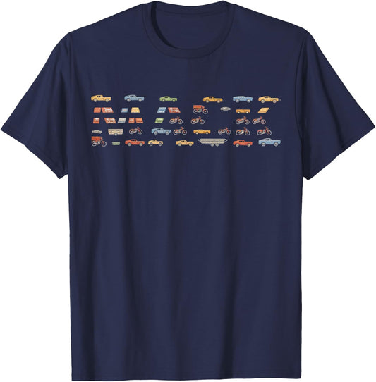 Mack Custom Name Personalized Classic Cars Boys Women Men T-Shirt - T-Shirt | Navy
