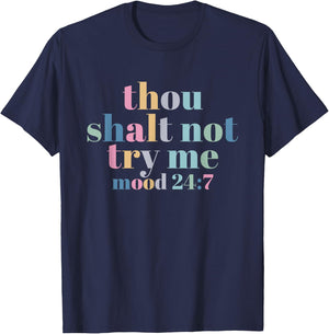 Thou Shall Not Try Me T-Shirt - T-Shirt | Navy