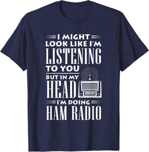 Amateur Radio Funny Vintage Hobby Ham Operators Gift T-Shirt - T-Shirt | Navy