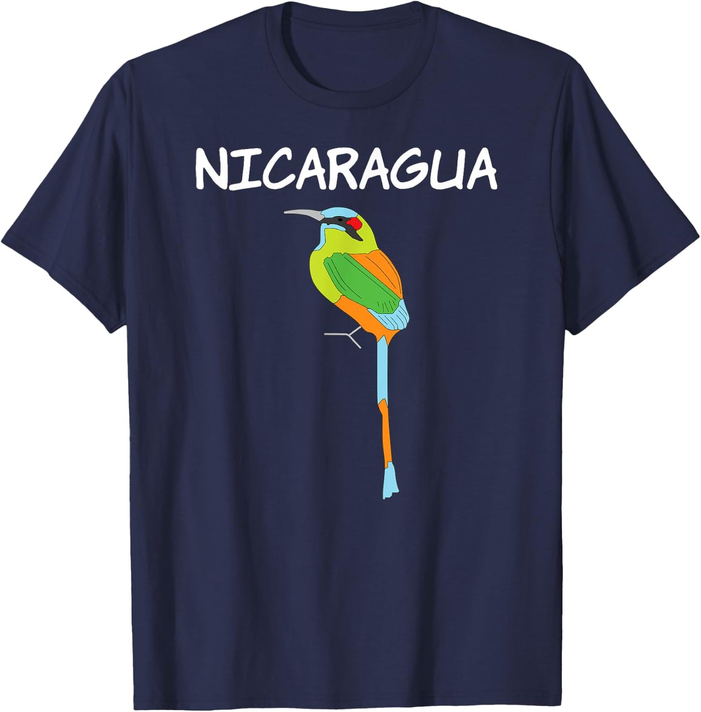 Nicaragua Nicaraguan Bird Central America Guardabarranco T-Shirt - T-Shirt | Navy