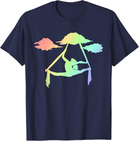 Aerial Silks Rainbow Girls, Trapeze Artist Outfits T-Shirt - T-Shirt | Navy