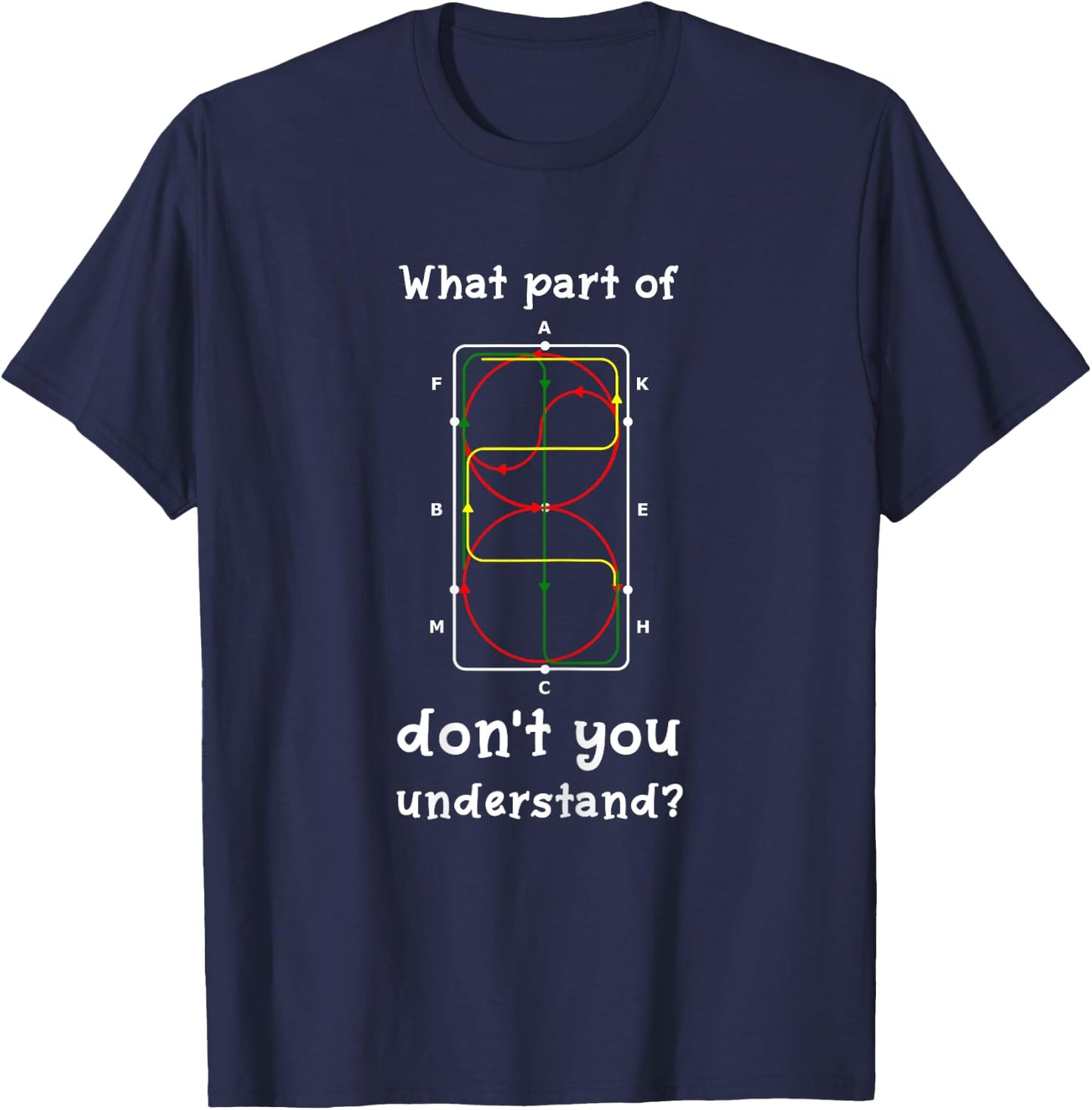 Dressage Horse Shirt - What Part Don't You Understand? T-Shirt - T-Shirt | Navy