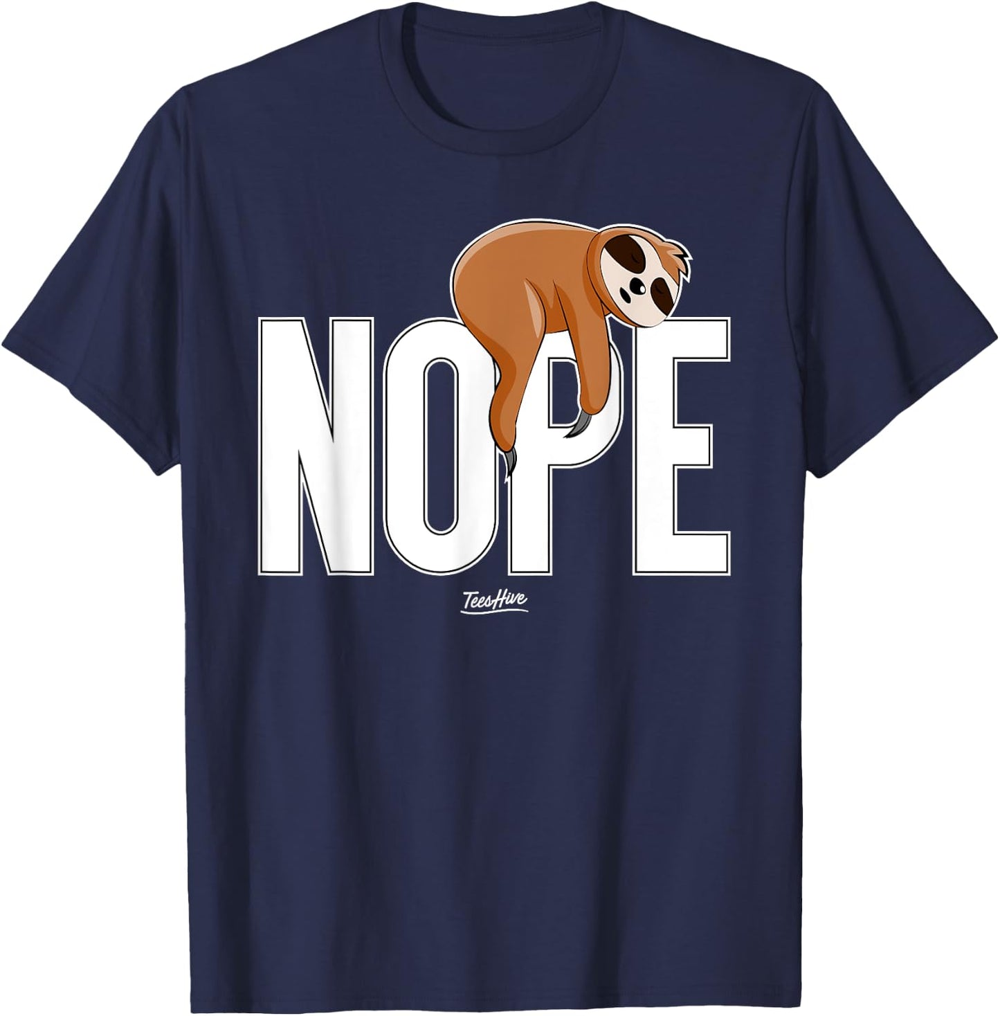 Men Nope Sloth T-Shirt - T-Shirt | Navy