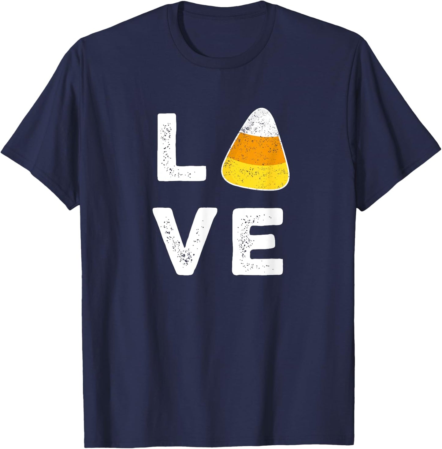 Love Candy Corn Halloween Trick or Treat Party Gift T-Shirt - T-Shirt | Navy