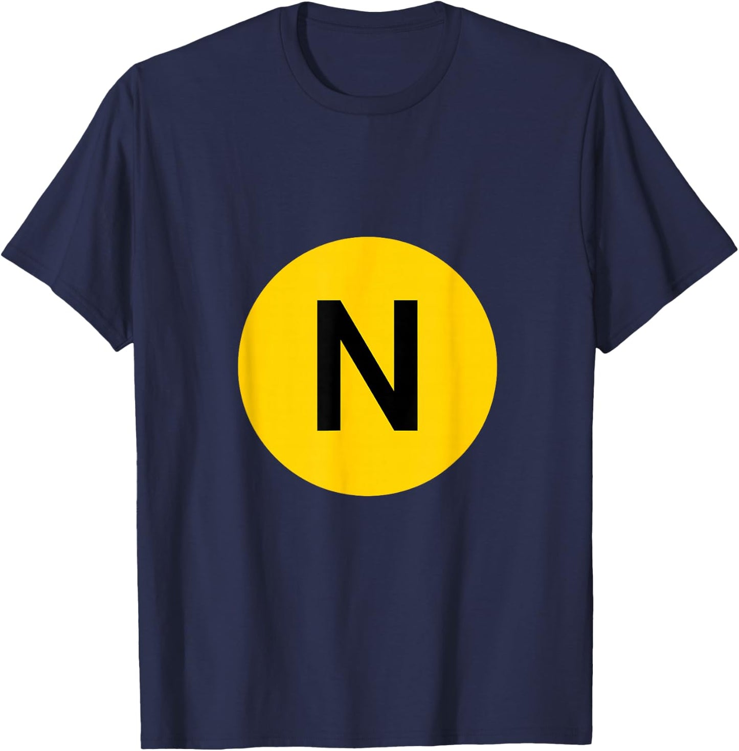 N Line - NYC Subway Train - Broadway T-Shirt - T-Shirt | Navy