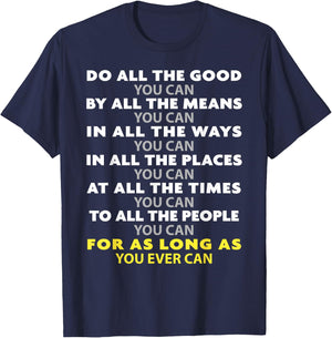 Do All the Good You Can - Choose Kind Precept T-Shirt - T-Shirt | Navy