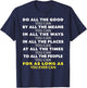 Do All the Good You Can - Choose Kind Precept T-Shirt - T-Shirt | Navy