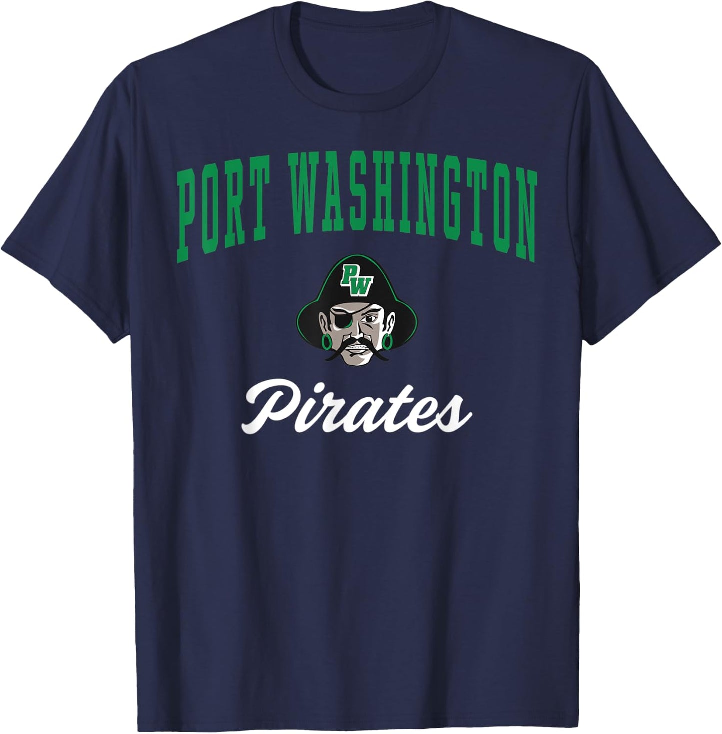 Port Washington High School Pirates C3 T-Shirt - T-Shirt | Navy