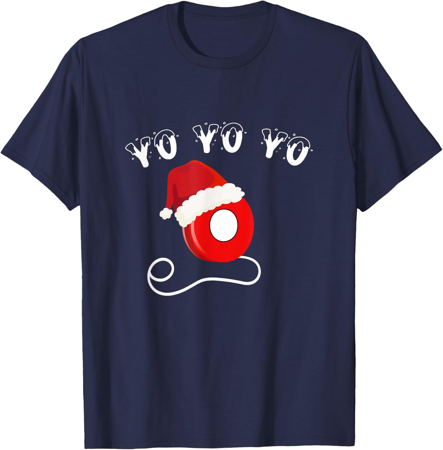 Christmas YoYo Yo Yo Yo Funny Holiday Santa T-Shirt - T-Shirt | Navy