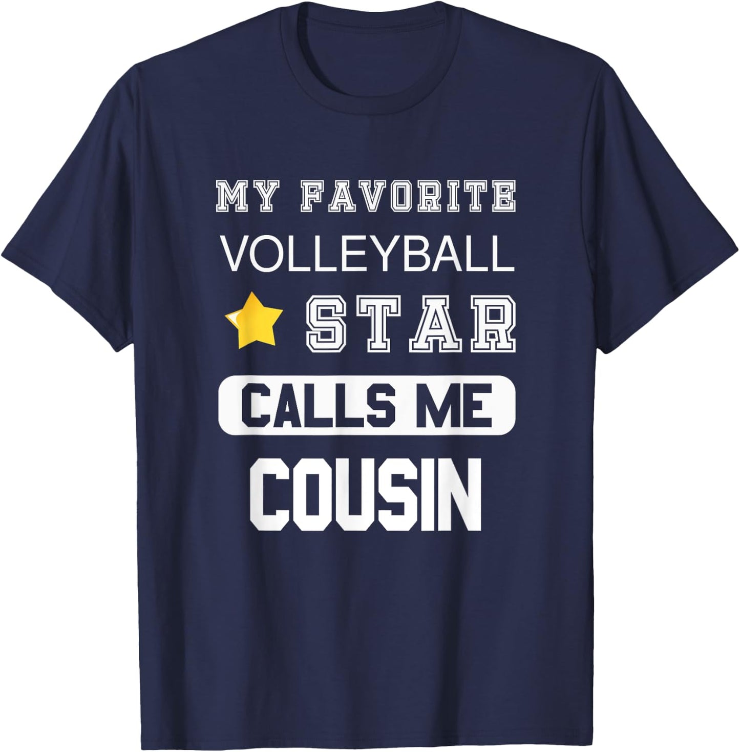Proud Volleyball Cousin T-Shirt - T-Shirt | Navy