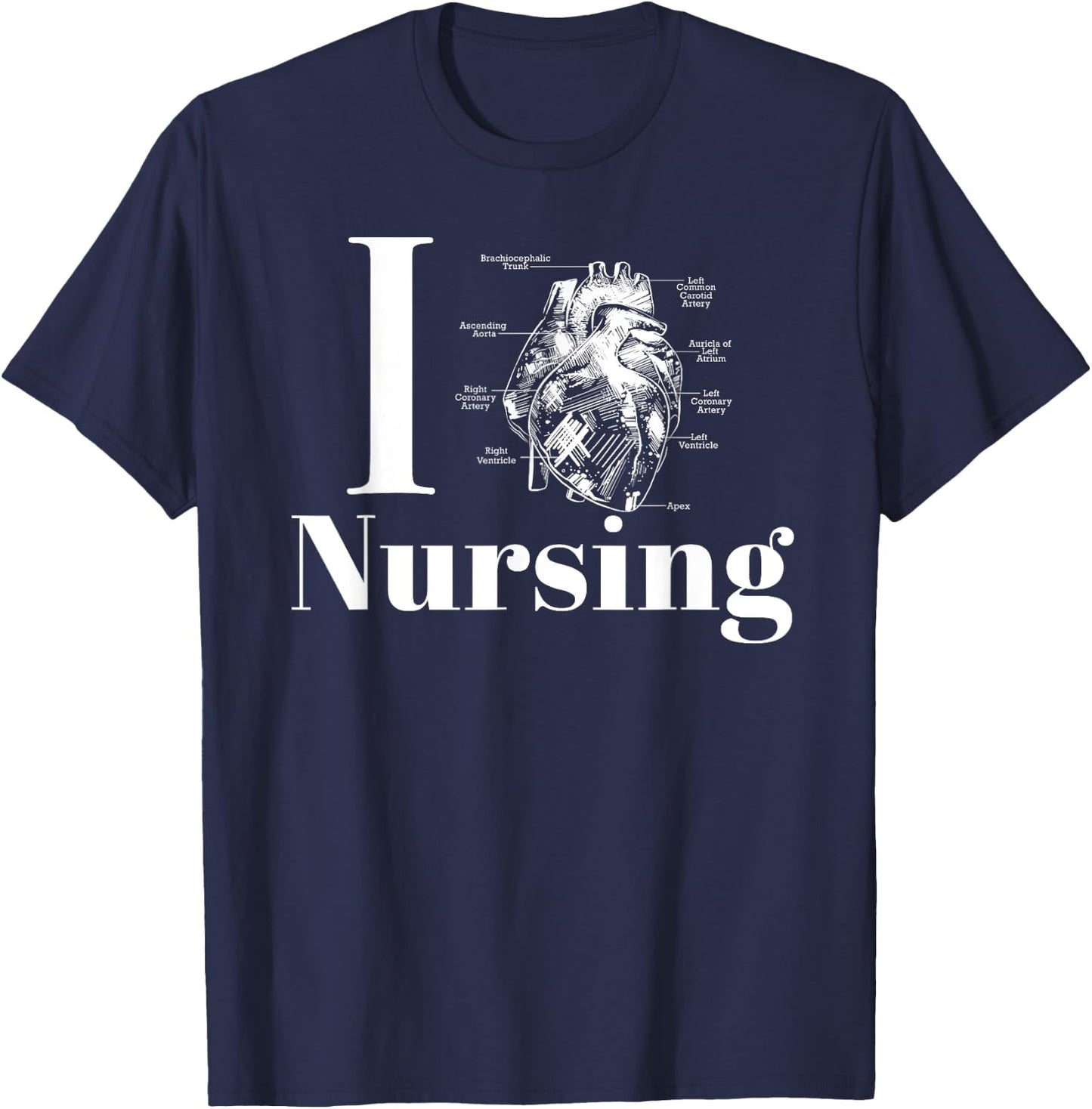 I Heart Nursing T-Shirt - T-Shirt | Navy