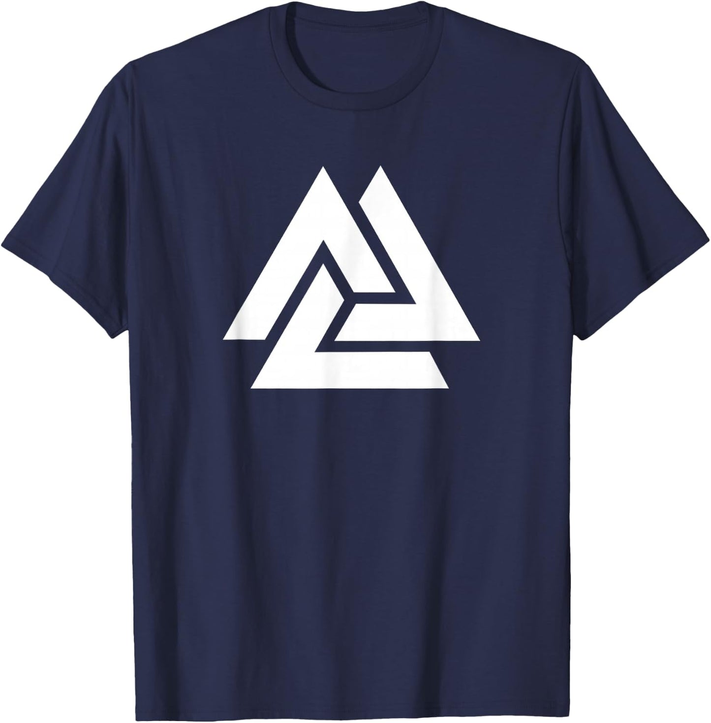 Valknut, Odin, Viking Symbol, Pagan Nordic Germanic T-Shirt - T-Shirt | Navy