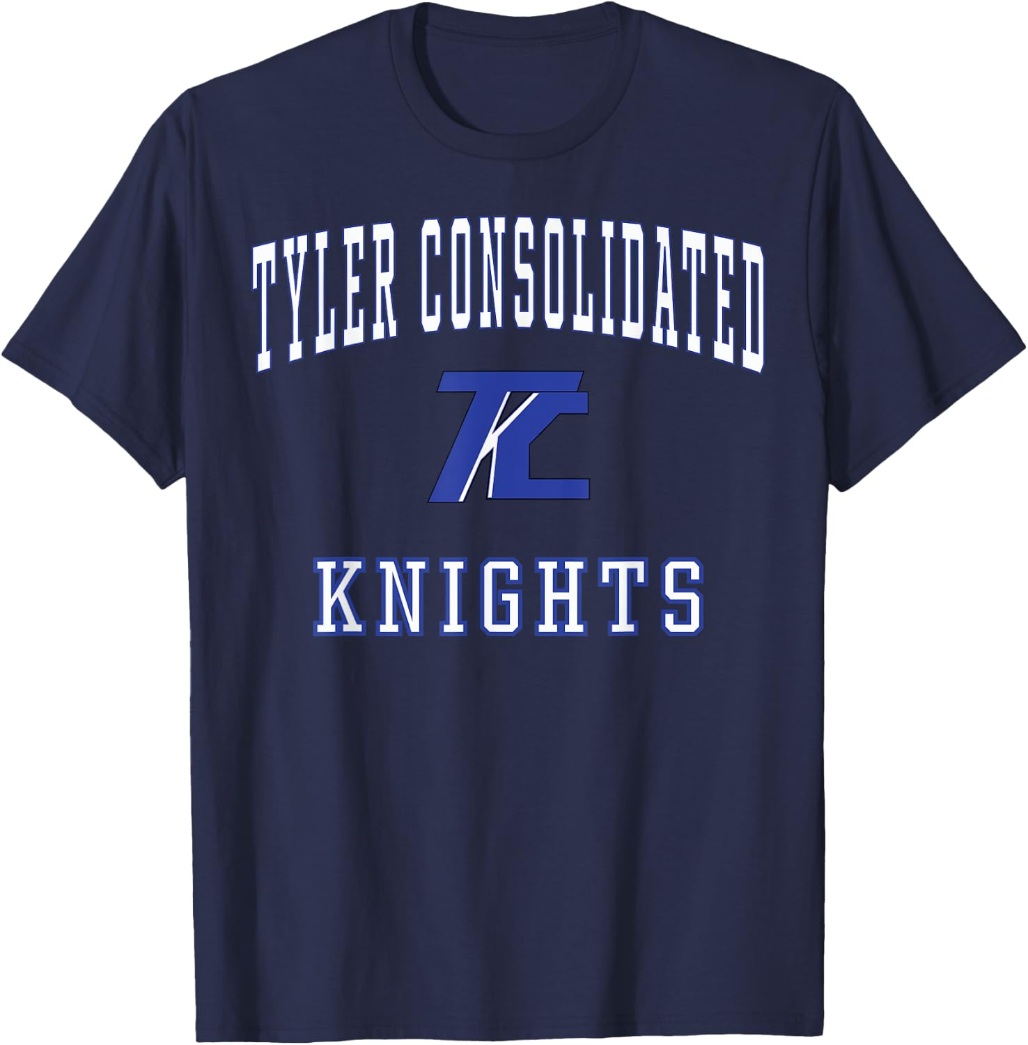Tyler Consolidated High School Silver Knights C1 T-Shirt - T-Shirt | Navy