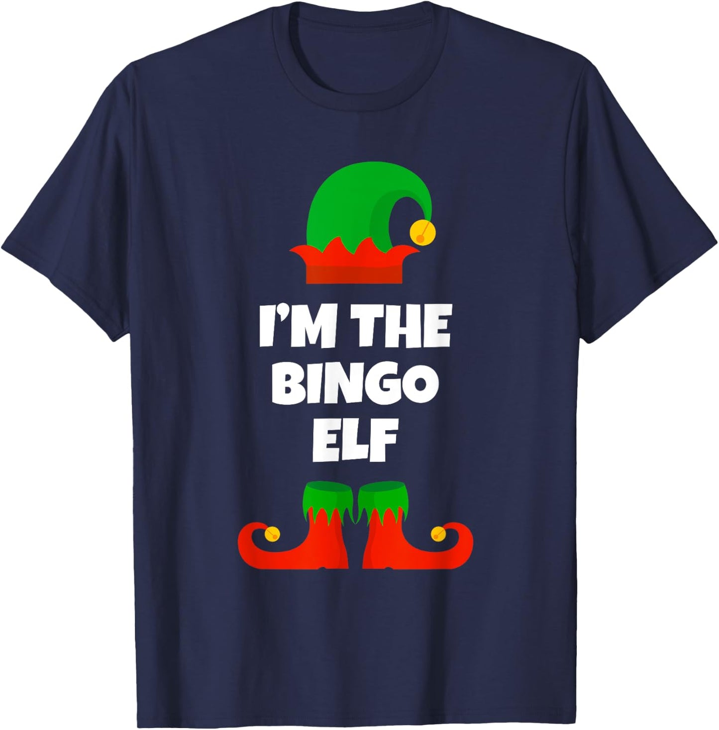 I'm The Bingo Elf Family Pajama Christmas Funny T-Shirt - T-Shirt | Navy