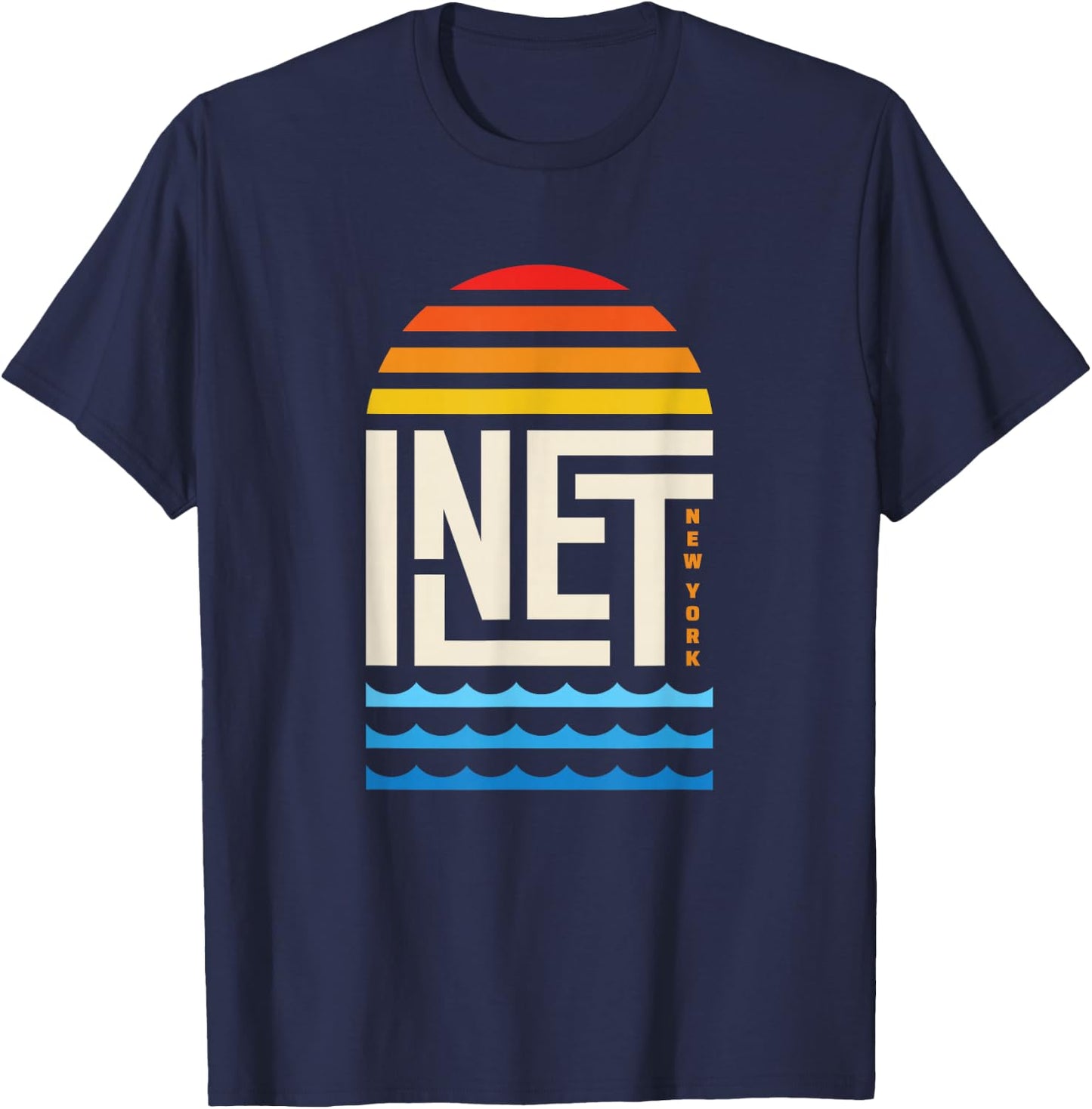 Inlet New York Adirondacks Fourth Lake Sunset T-Shirt - T-Shirt | Navy