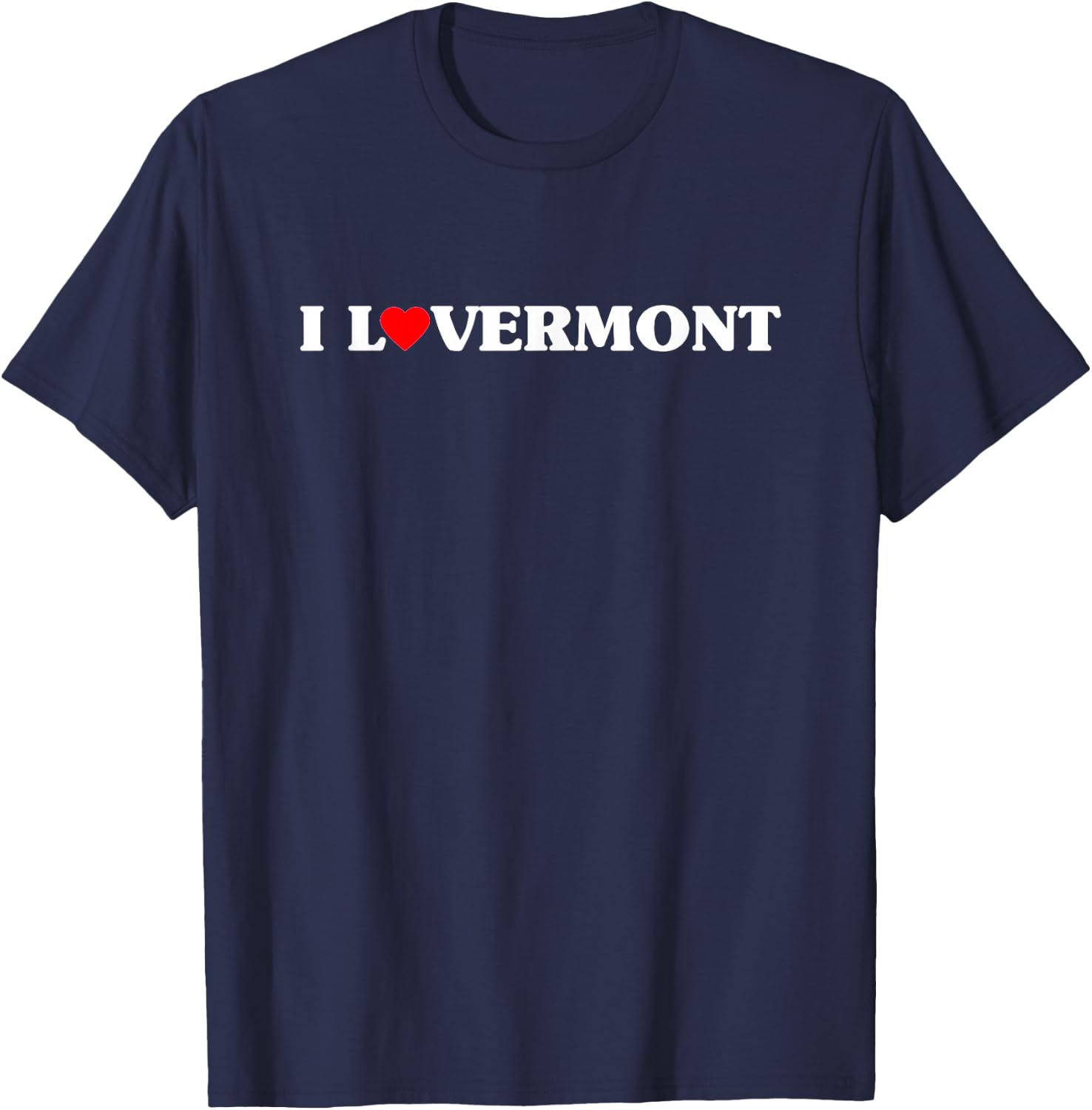 I LOVERMONT : I Love Vermont T-Shirt - T-Shirt | Navy