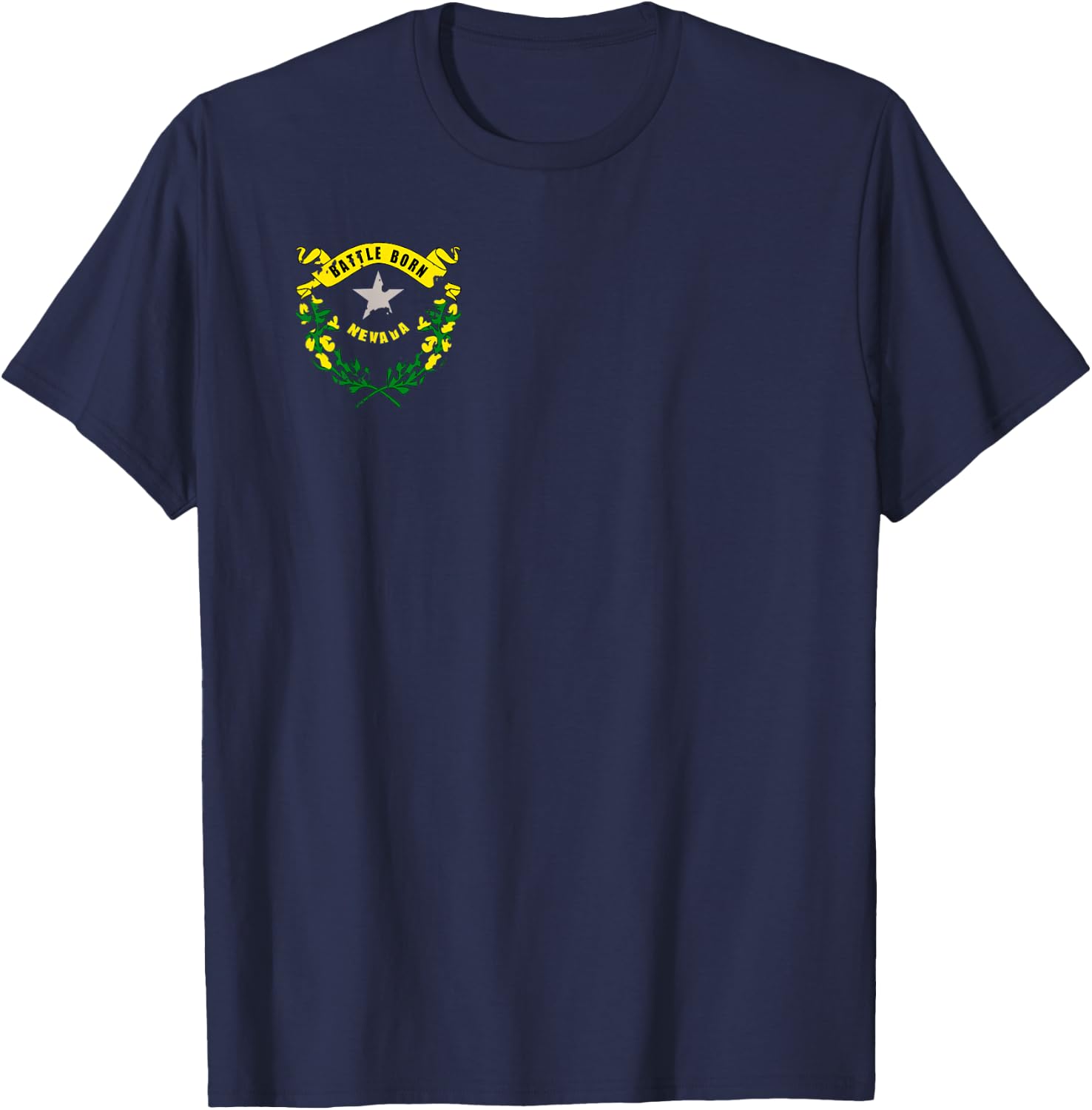 Nevada State Flag Distressed Cool Patriotic T-Shirt - T-Shirt | Navy