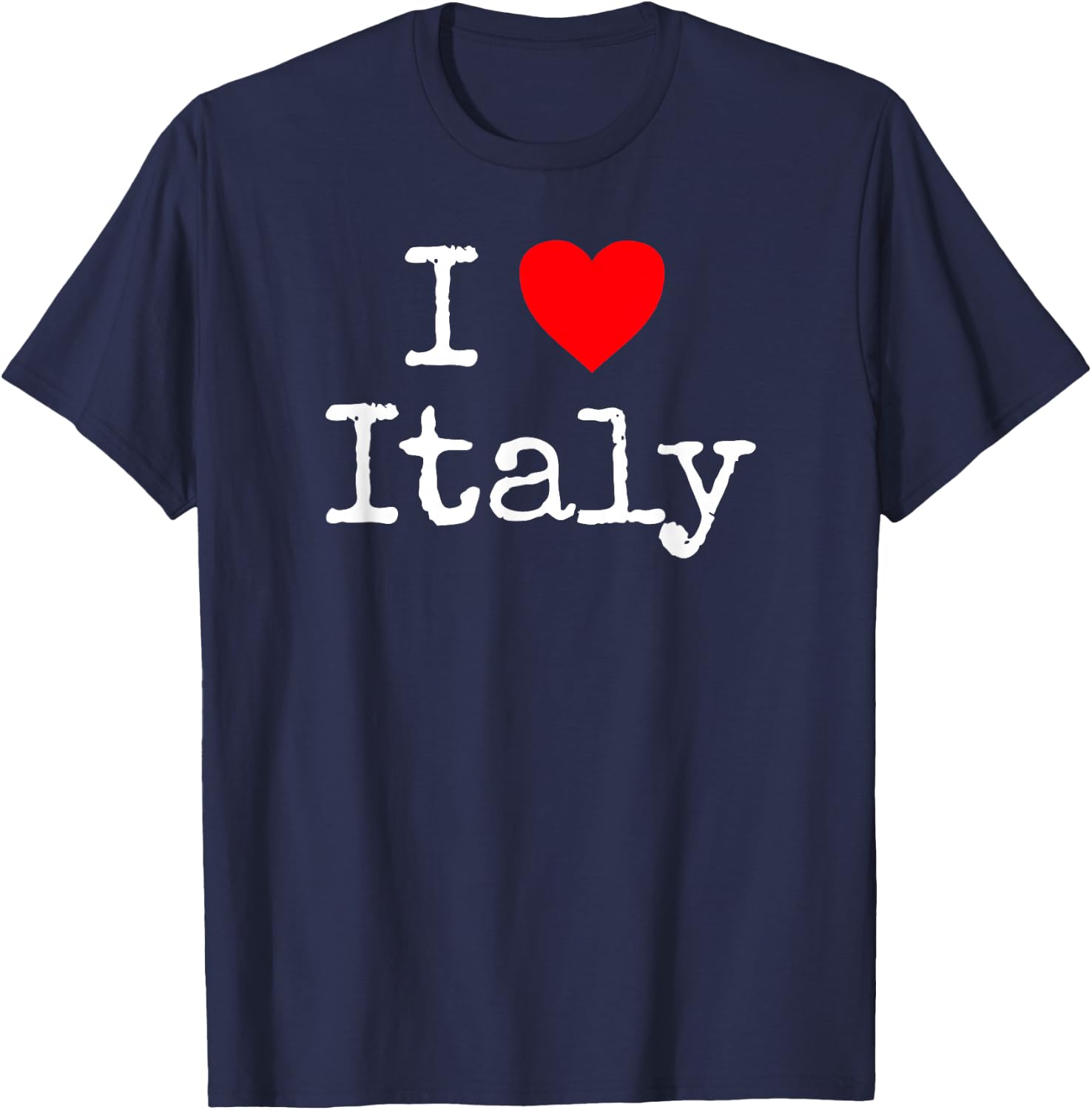 I Love Italy Italia T-Shirt - T-Shirt | Navy