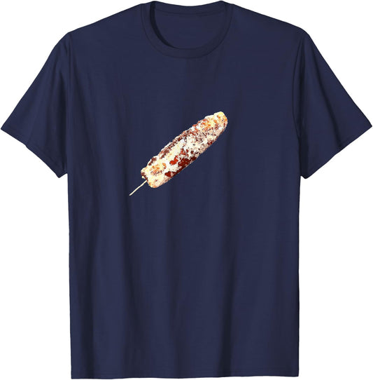 Elote Corn on the Cob Stick Mexican Corn T-Shirt - T-Shirt | Navy