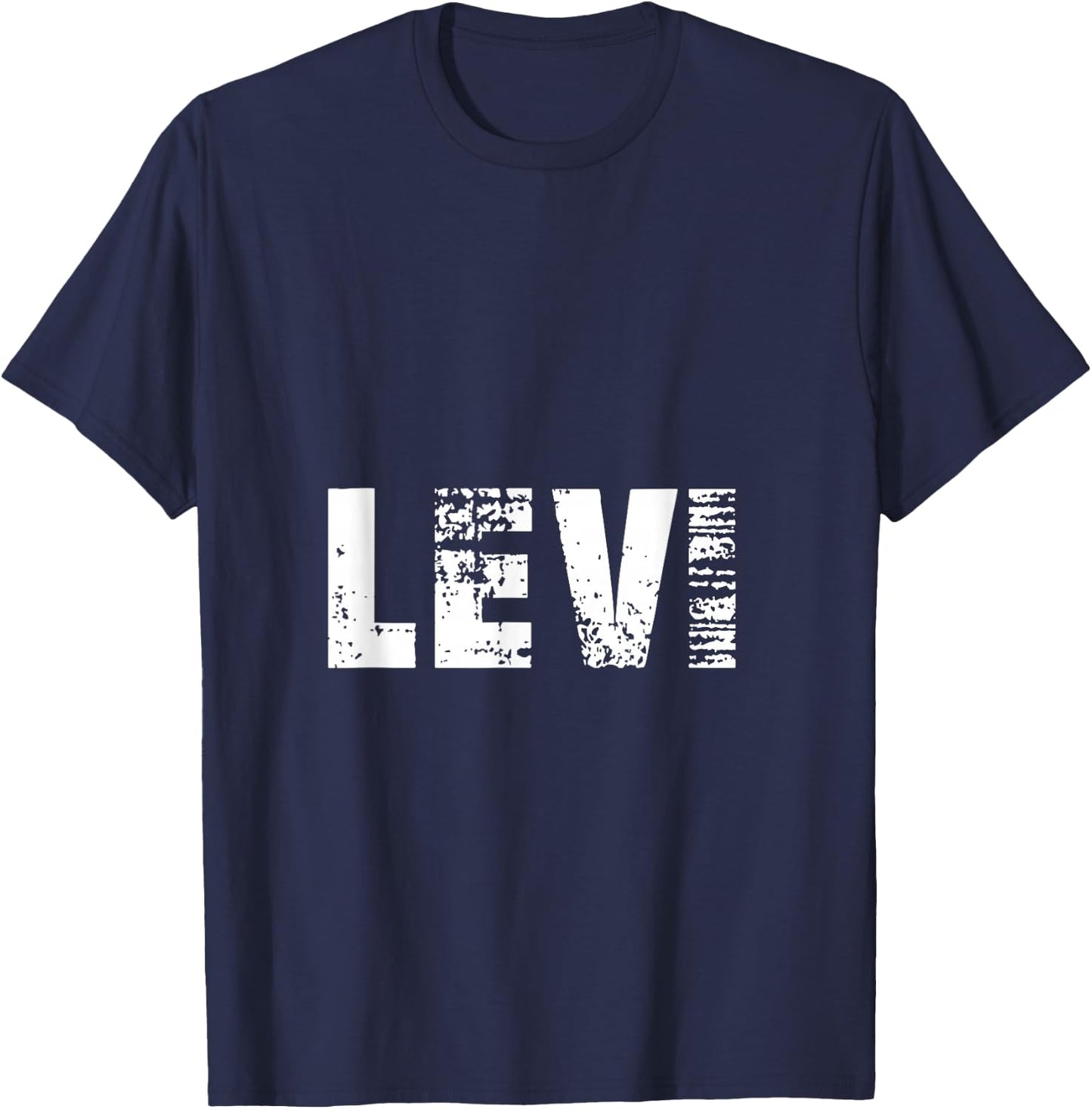 Levi Gift Shirt / Levi Personalized Name Birthday T-Shirt - T-Shirt | Navy
