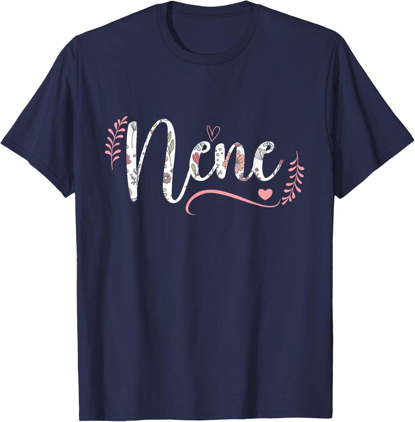 Nene Floral Grandma Christmas Mother's Day Grandparents T-Shirt - T-Shirt | Navy