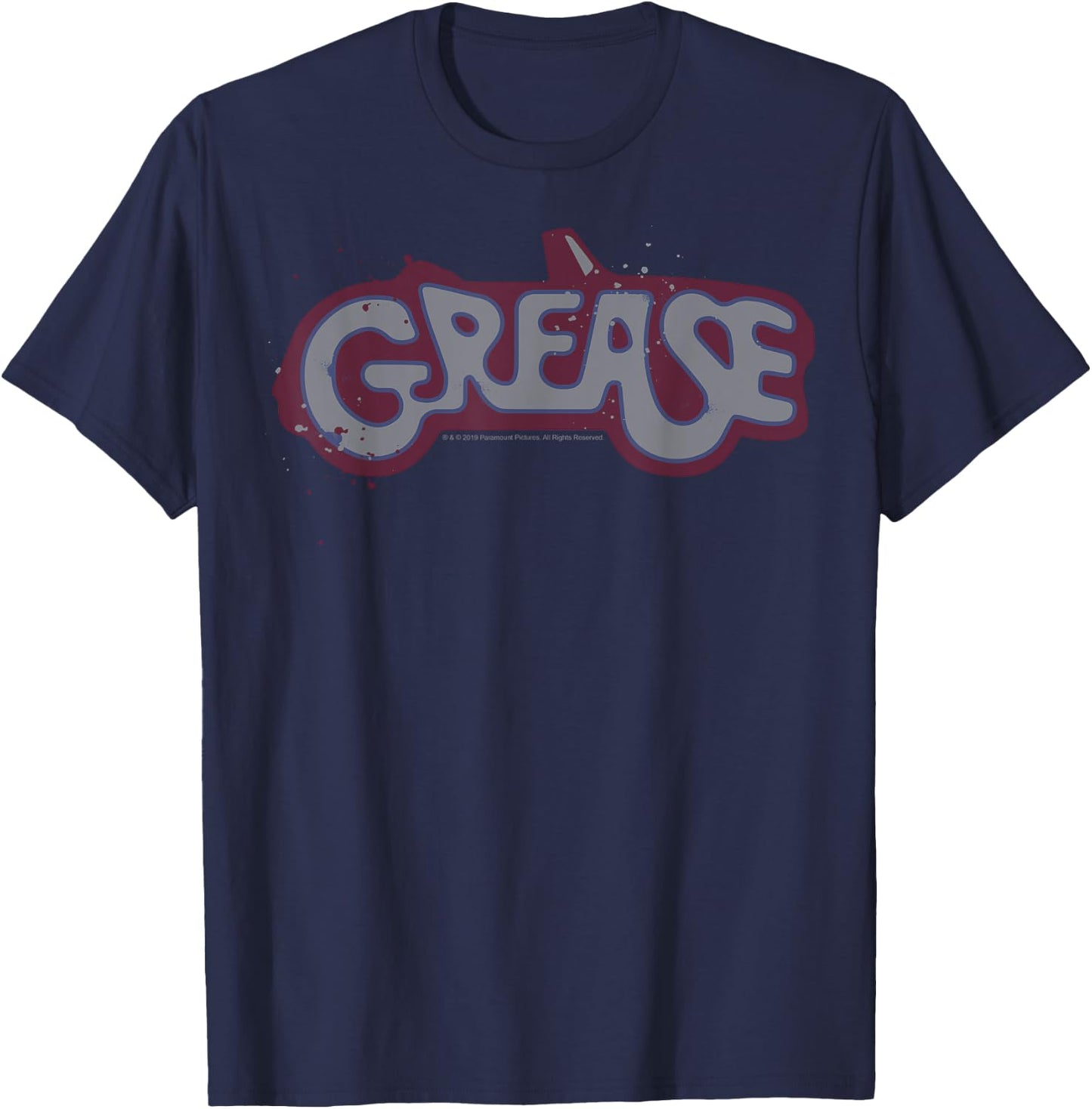 Grease Classic Title Logo T-Shirt - T-Shirt | Navy