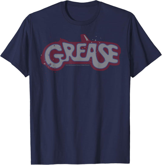 Grease Classic Title Logo T-Shirt - T-Shirt | Navy