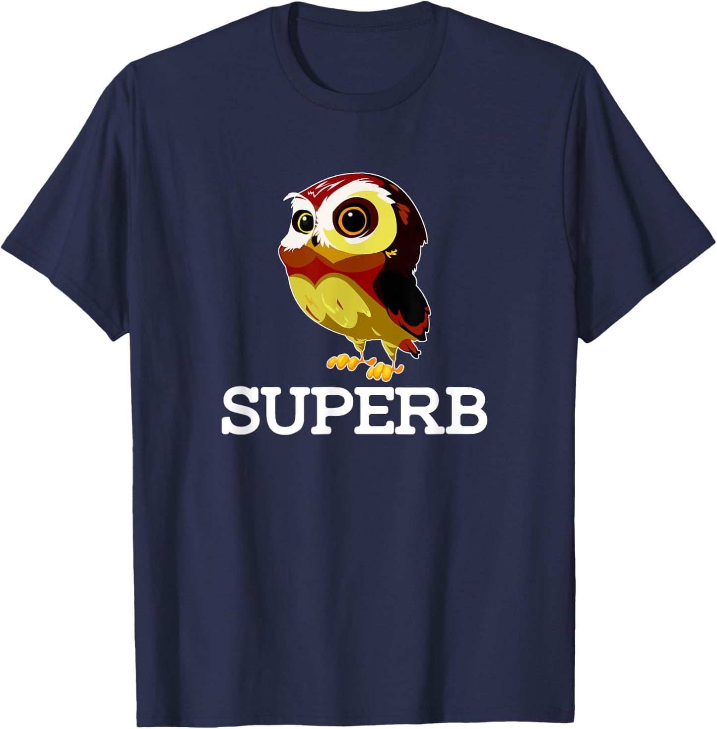 The Cute Superb Owl Shirt - Owl Bird Shirt T-Shirt - T-Shirt | Navy