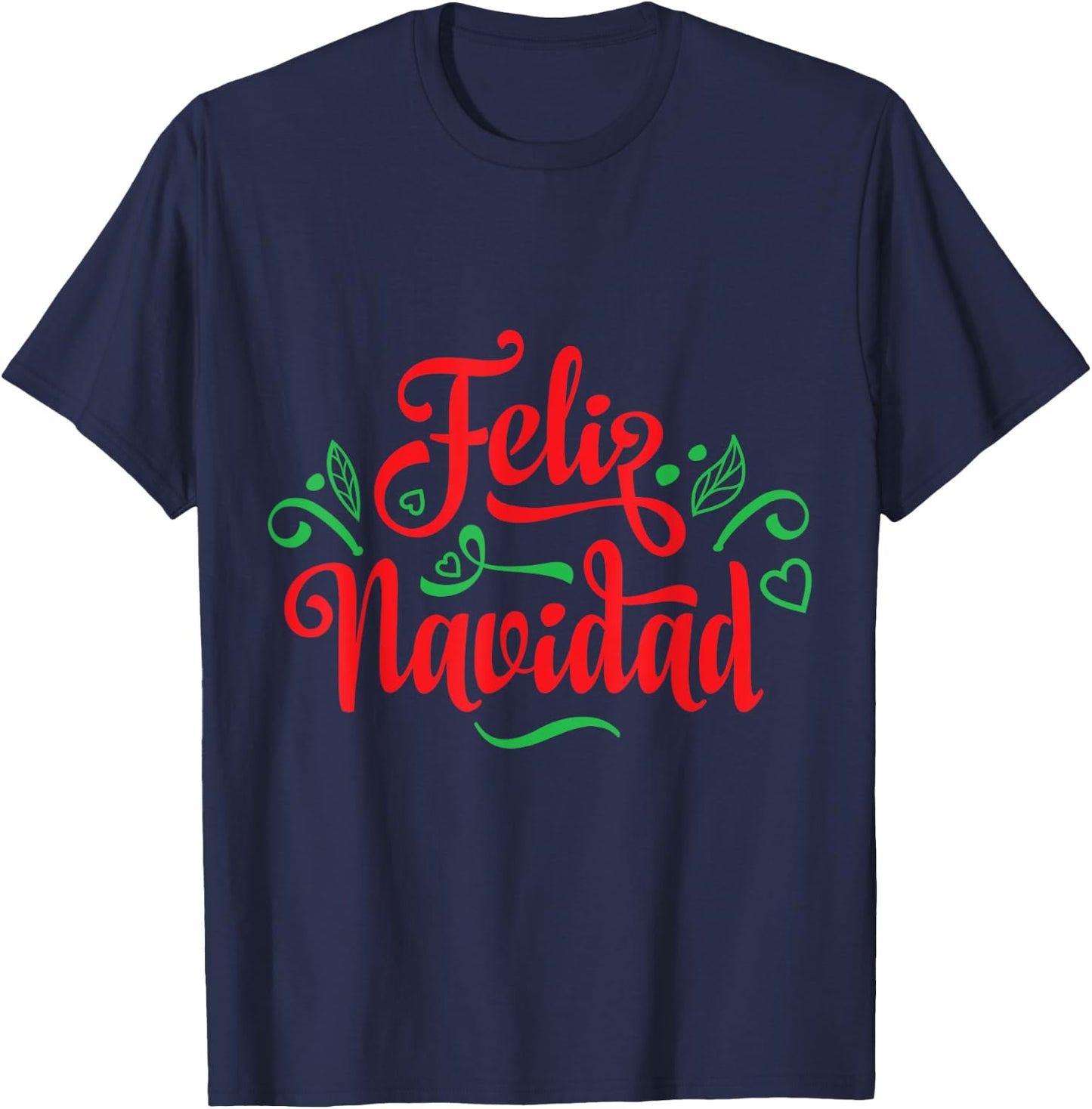 Feliz Navidad Latino Christmas T-Shirt - T-Shirt | Navy