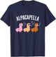 Alpacapella Cute woolly Acapella Alpaca Musician T-Shirt - T-Shirt | Navy