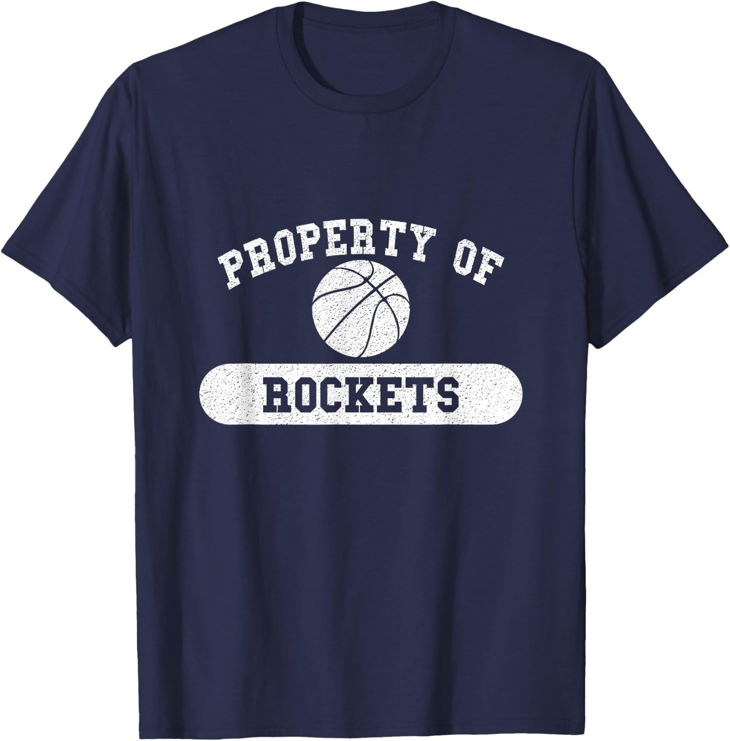 Property of Rockets Basketball T-Shirt - T-Shirt | Navy