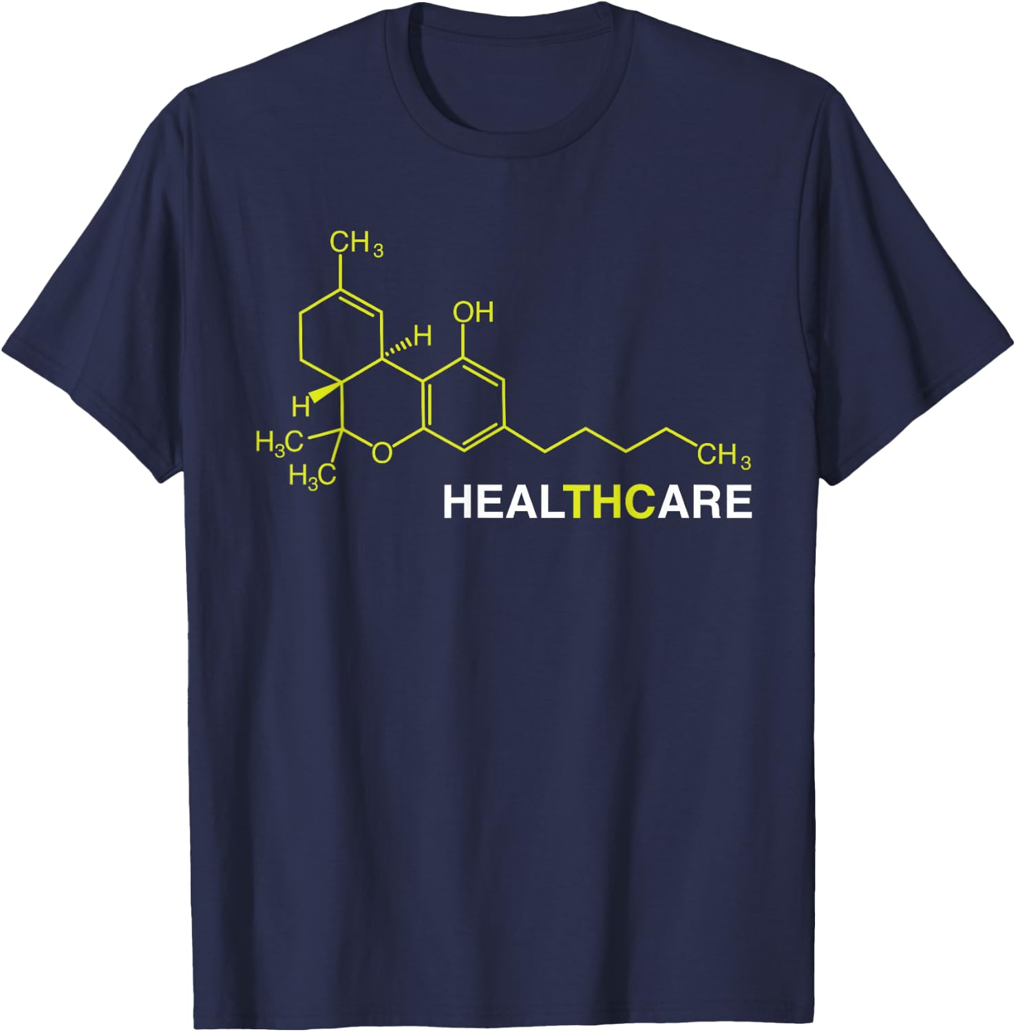 THC Healthcare Cannabis Medical Marijuana T-Shirt - T-Shirt | Navy