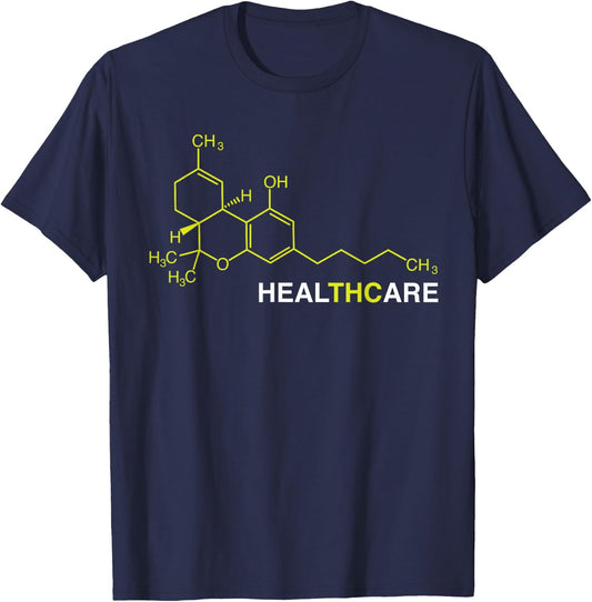 THC Healthcare Cannabis Medical Marijuana T-Shirt - T-Shirt | Navy