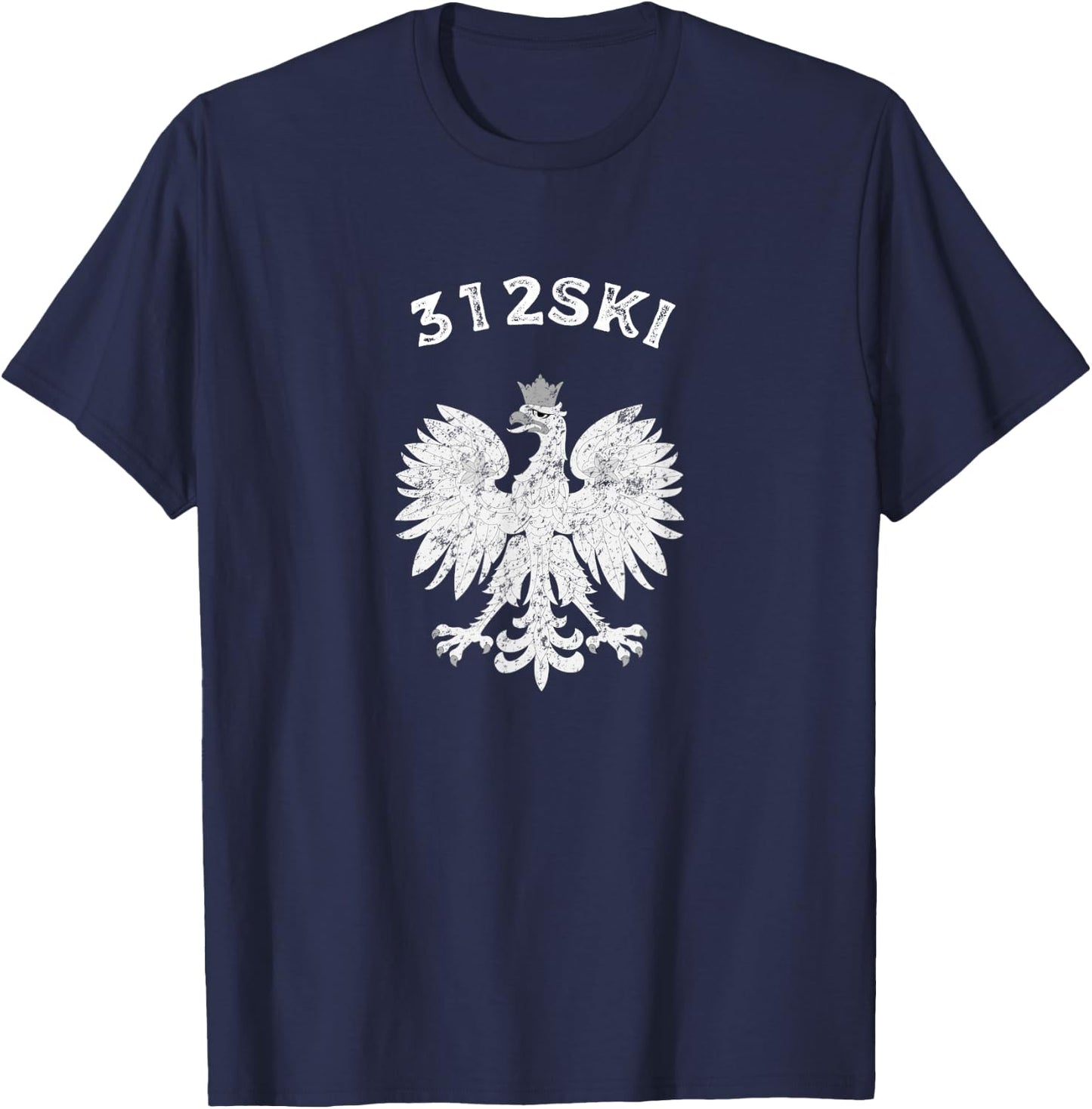 Chicago 312SKI Dyngus Day Polska Polish Eagle T Shirt T-Shirt - T-Shirt | Navy