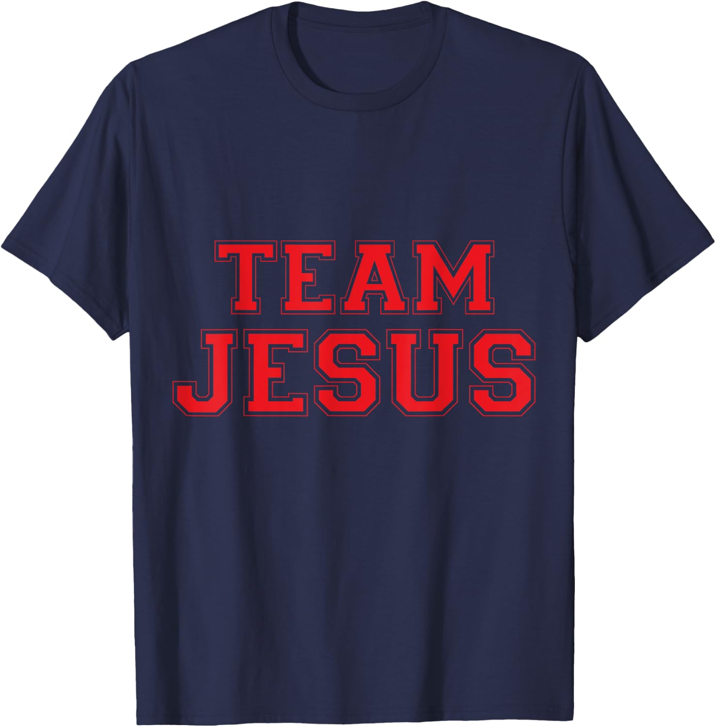 Christian T Shirts Team Jesus (Red) T-Shirt - T-Shirt | Navy
