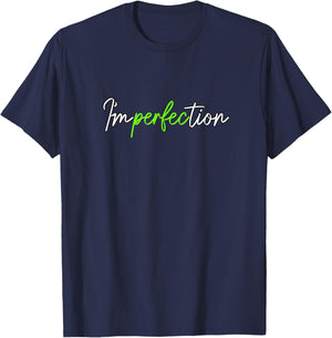 Green Perfect Imperfection Green Graphic T-Shirt - T-Shirt | Navy