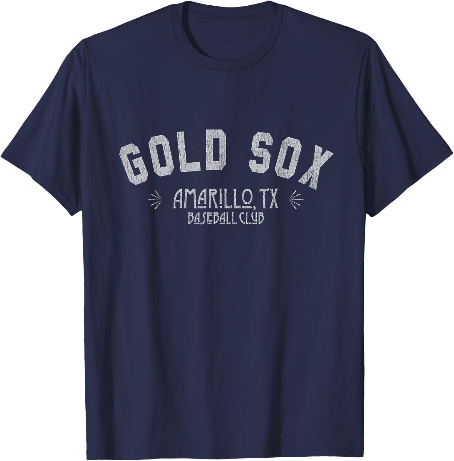Amarillo Gold Sox Old School Baseball T-Shirt - T-Shirt | Navy